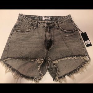 One Teaspoon High Waisted Storm Jean Shorts